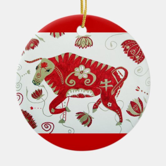 Chinese Ox Astrology Ornament (Voorkant)