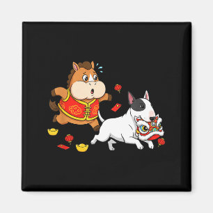 Chinese Paard Bull Terrier Kinderen Mannen Vrouwen Magneet