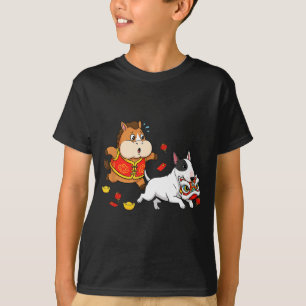 Chinese Paard Bull Terrier Kinderen Mannen Vrouwen T-shirt
