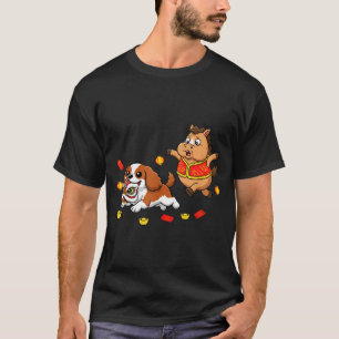 Chinese Paard Cavalier King Charles Spaniel Gelukk T-shirt