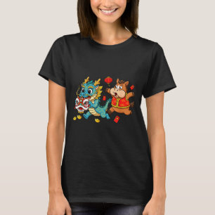Chinese Paard Draak Grappige Kinderen Mannen Vrouw T-shirt