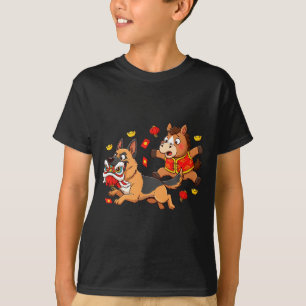 Chinese Paard Duitse Herdershond Kind Mannen Vrouw T-shirt
