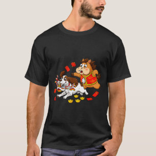 Chinese Paard Engelse Springer Spaniel Grappig Gel T-shirt