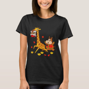 Chinese Paard Giraffe Grappige Kinderen Mannen Vro T-shirt