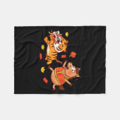 Chinese Paard Grappige Tijger Kinderen Mannen Vrou Fleece Deken (Voorkant (Horizontaal))