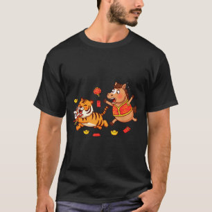 Chinese Paard Grappige Tijger Kinderen Mannen Vrou T-shirt