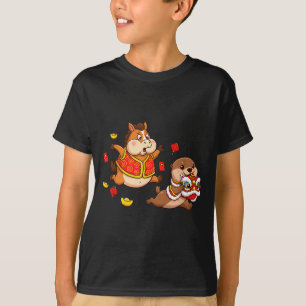 Chinese Paard Otter Grappige Kinderen Mannen Vrouw T-shirt
