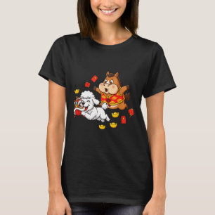 Chinese Paard Poodle Grappige Kinderen Mannen Vrou T-shirt
