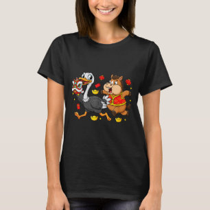 Chinese Paard Struisvogel Grappige Kinderen Mannen T-shirt