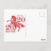Chinese Paardjaar 2026-vieringen Briefkaart (Achterkant)
