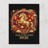 Chinese Paardjaar 2026-vieringen Briefkaart (Voorkant)