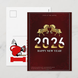 Chinese Paardjaar 2026-vieringen  Feestdagenkaart