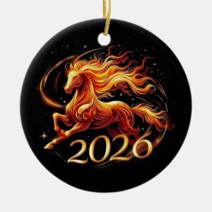 Chinese Paardjaar 2026-vieringen Keramisch Ornament