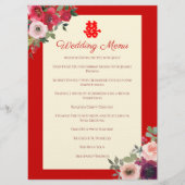 Chinese paarse bruintuintuin menu (Voorkant)