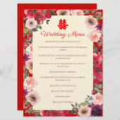 Chinese paarse bruintuintuin menu (Voorkant / Achterkant)