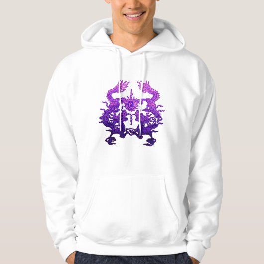 CHINESE Paarse dragons NIEUW JAAR Hoodie (Voorkant)