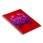 CHINESE Paarse dragons NIEUW JAAR Notitieboek (Rechterzijde)