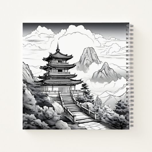 Chinese Pagode Concept Journaal Notitieboek (Achterkant)
