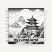 Chinese Pagode Concept Journaal Notitieboek (Voorkant)