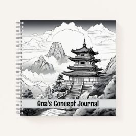 Chinese Pagode Concept Journaal Notitieboek