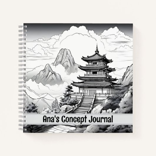 Chinese Pagode Concept Journaal Notitieboek (Voorkant)