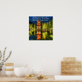 Chinese pagode en Natuur proverb Poster (Keuken)