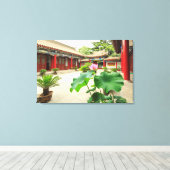 Chinese pagode interieur canvas afdruk (Insitu (Houten vloer))