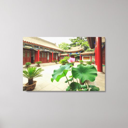 Chinese pagode interieur canvas afdruk (Voorkant)
