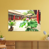 Chinese pagode interieur canvas afdruk (Insitu (Woonkamer))