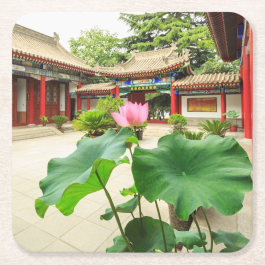 Chinese pagode interieur kartonnen onderzetters (Voorkant)