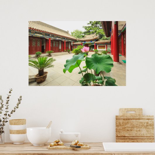 Chinese pagode interieur poster (Keuken)