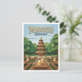 Chinese Pagode München Duitsland Briefkaart (Staand voorkant)