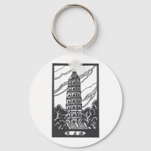 Chinese pagode sleutelhanger (Voorkant)