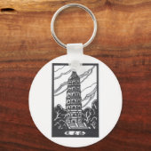 Chinese pagode sleutelhanger (Voorkant)