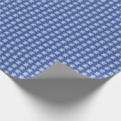 Chinese pagodes (op blauw) cadeaupapier (Hoek)