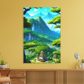 Chinese Palace Valley  Canvas Afdruk (Insitu (Woonkamer))