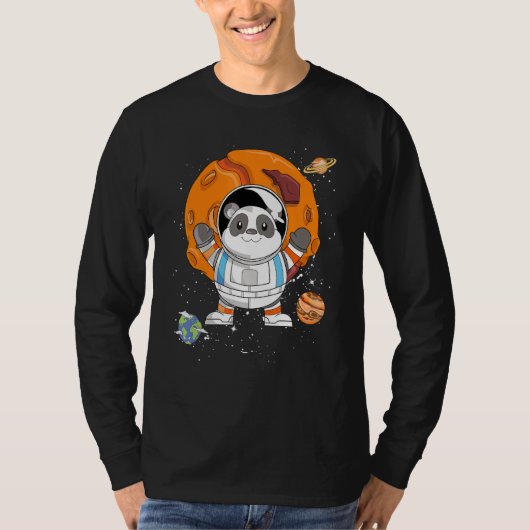 Chinese Panda Outer Space Science Zoo Animal Cute T-shirt (Voorkant)