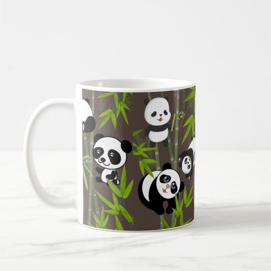Chinese panda patroon koffiemok (Links)