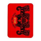 Chinese Papercut Earth Dog Year 2018 Photo Magnet Magneet (Verticaal)