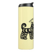 Chinese Papercut Earth Dog Year 2018 Thermal T Thermosbeker (Gedraaid links)