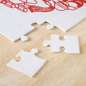 Chinese Papercut Rooster 2017 puzzle Legpuzzel (Zijkant)