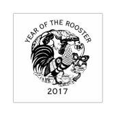 Chinese papercut Rooster Jaar 2017 Rubber Stamp Rubberstempel (Afrduk)