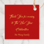 Chinese papieren konijn Nieuw jaar gunstlabel Bedankjes Labels (Achterkant)