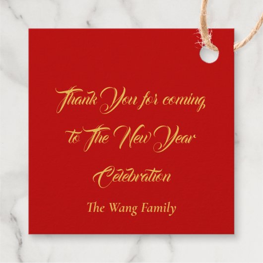 Chinese papieren konijn Nieuw jaar gunstlabel Bedankjes Labels (Achterkant)
