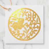 Chinese papieren konijn Nieuw jaar gunstlabel Bedankjes Labels (Voorkant)