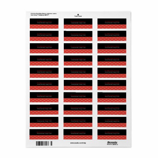 Chinese pattern etiket (Full Sheet)