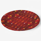 Chinese pattern papieren bordje (Gekanteld)