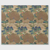 Chinese pauw en bloemen (17e eeuw)  cadeaupapier (Vlak)