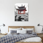Chinese Paviljoen Canvas Afdruk (Insitu (Slaapkamer))