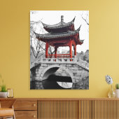Chinese Paviljoen Canvas Afdruk (Insitu (Woonkamer))